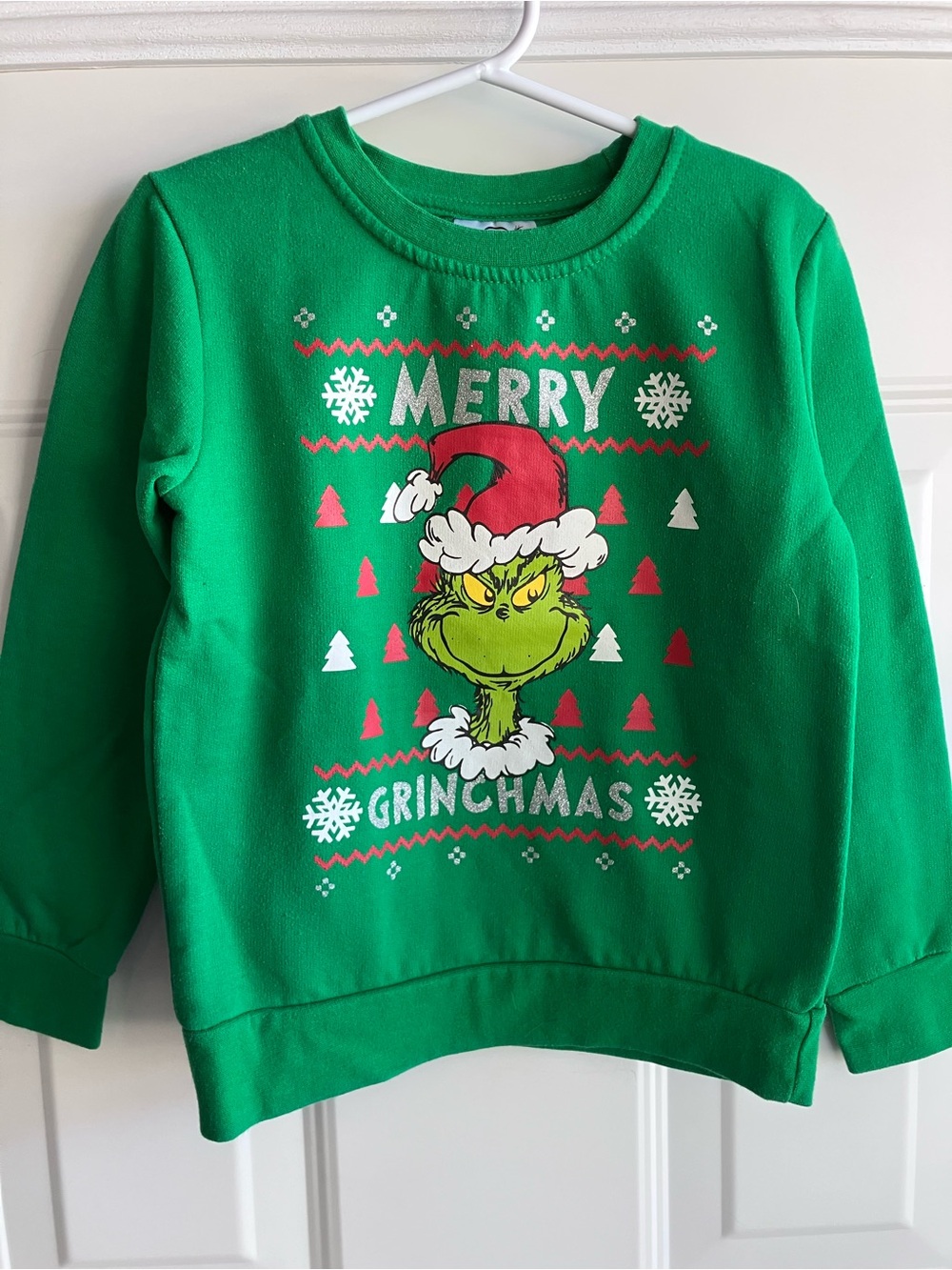 Green Grinch Christmas sweater size 6
